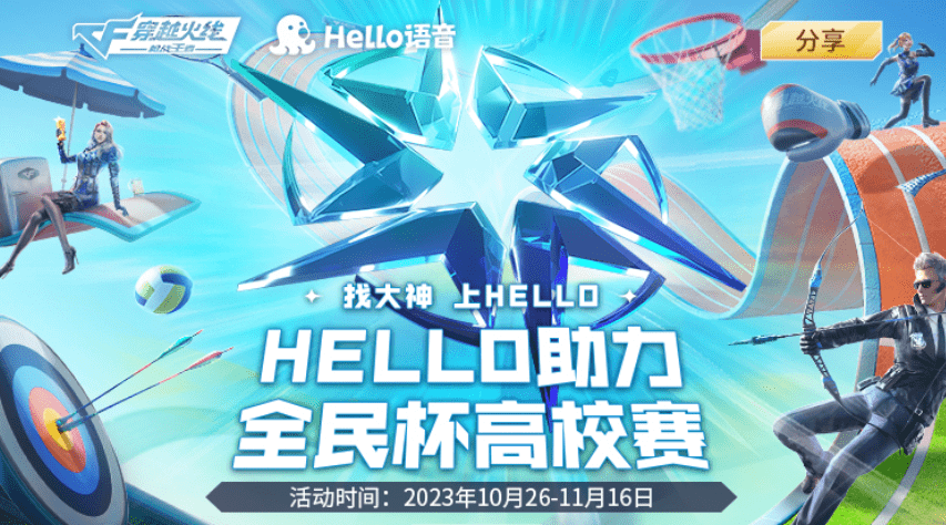 Hello语音联合穿越火线 枪战王者举办全民杯高校赛