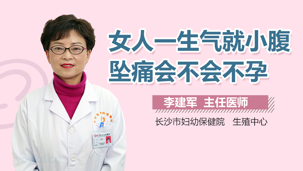 女人一生气就小腹坠痛会不会不孕