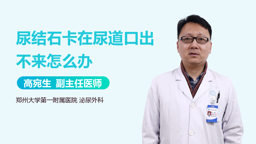 尿结石卡在尿道口出不来怎么办