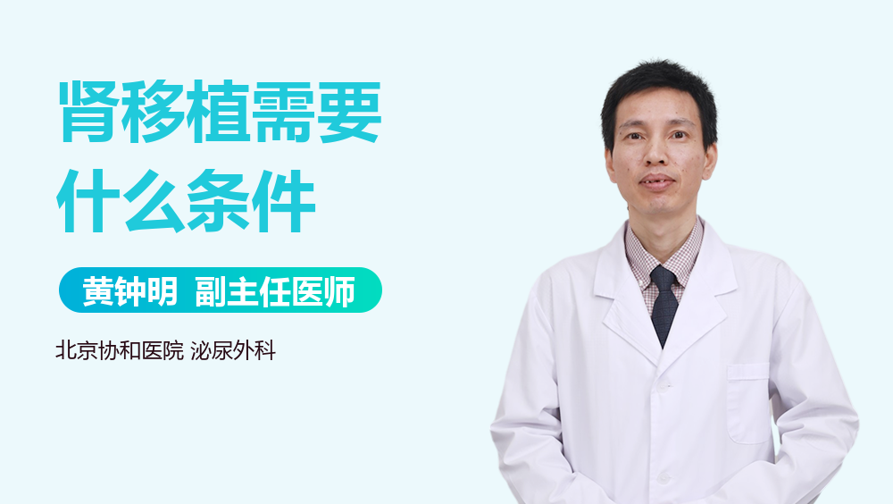 肾移植需要什么条件