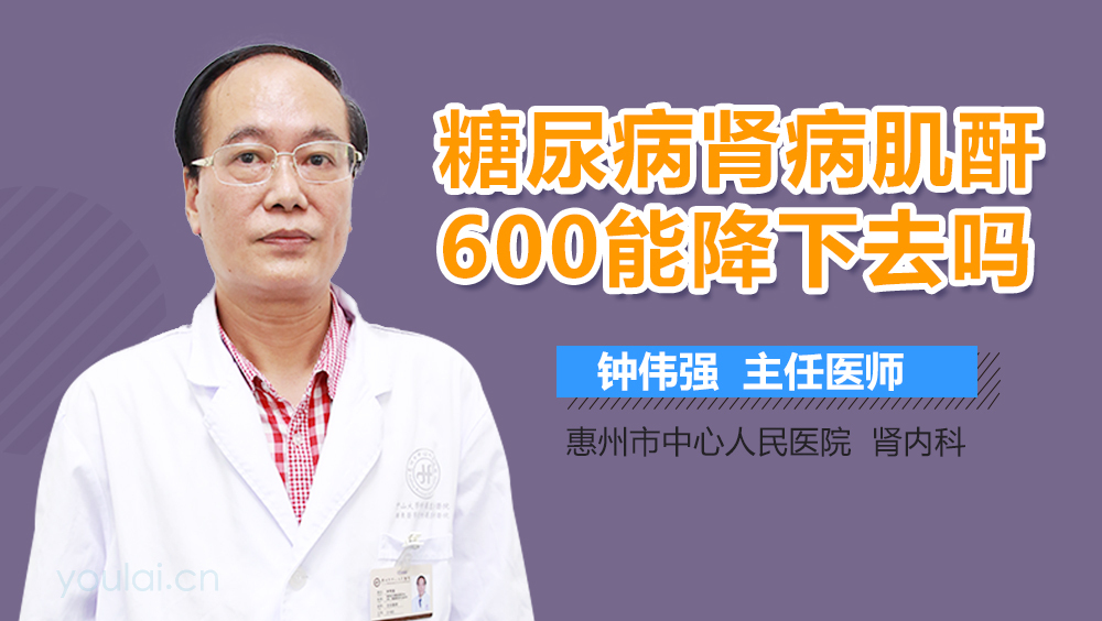 糖尿病肾病肌酐600能降下去吗