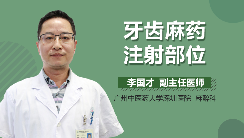 牙齿麻药注射部位